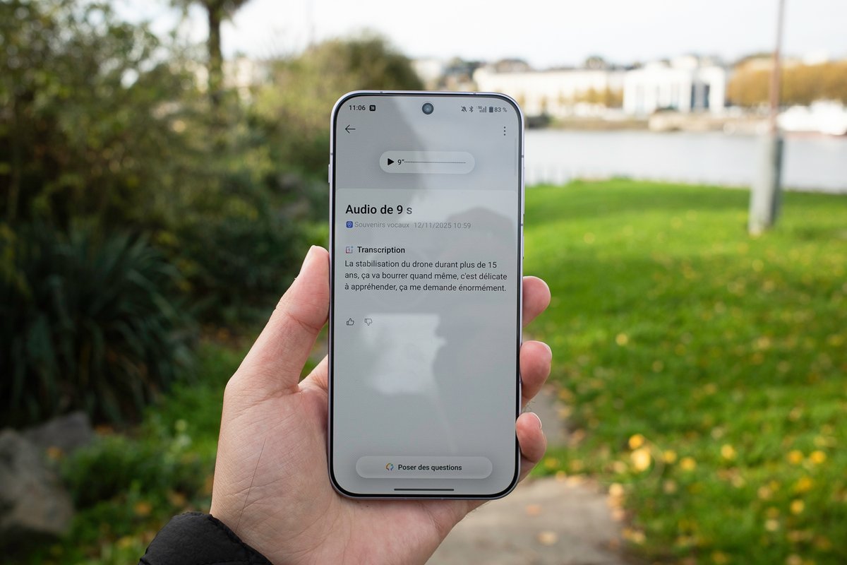 La transcription audio demande encore un peu de rôdage… un mot sur deux est à côté de la plaque. © Pierre Crochart pour Clubic.com