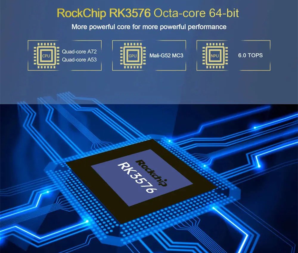 Le RockChip RK3576 est un CPU inhabituel pour un NAS... mais pas dénué d'atouts. ©RockChip