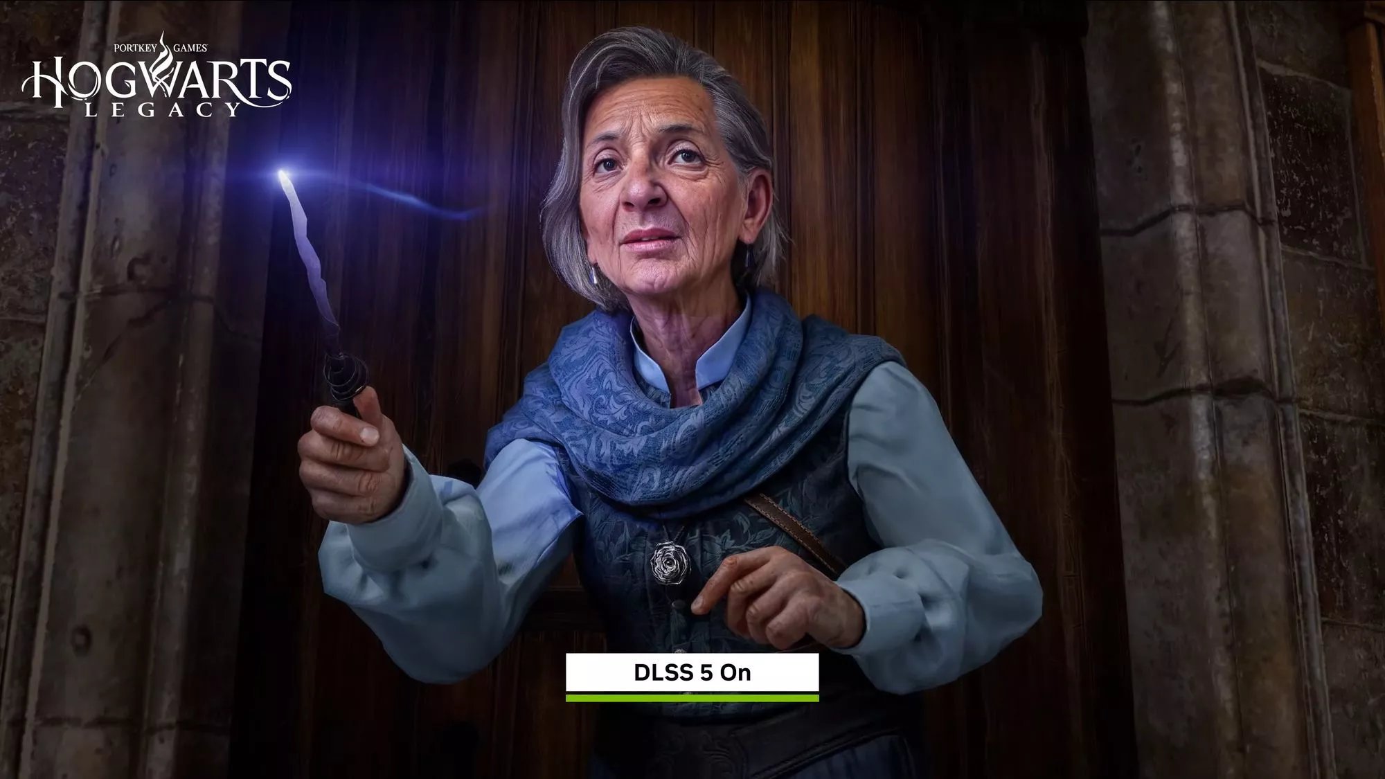 Le DLSS 5 activé sur Hogwarts Legacy