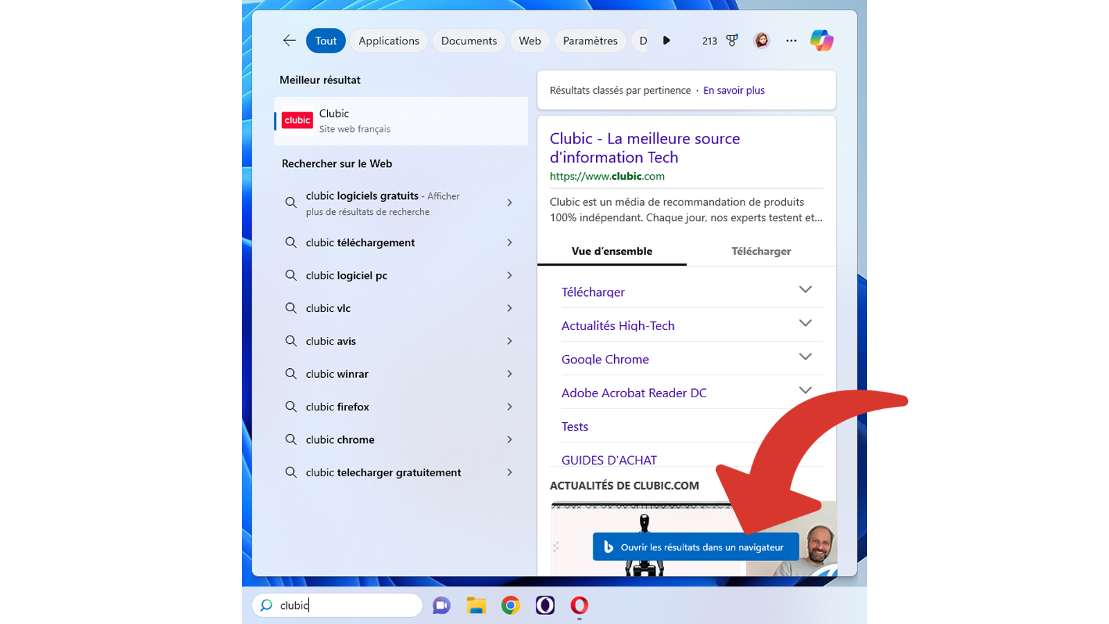 Comment définir un autre moteur de recherche que Bing par défaut dans Windows ? © Clubic