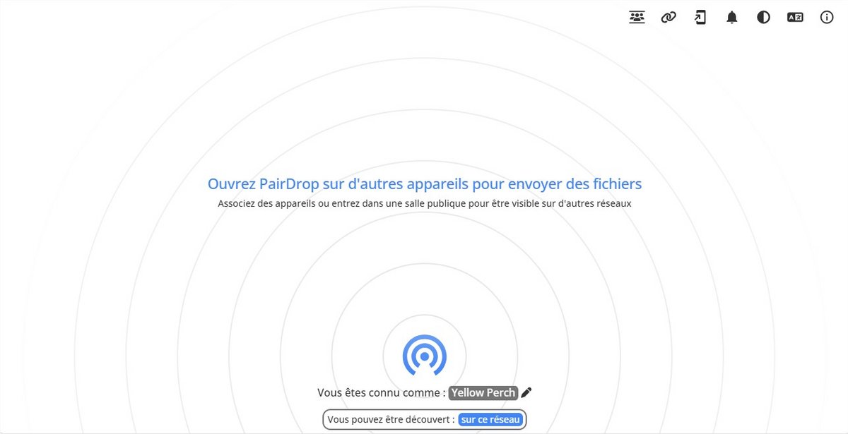 Pairdrop est une application web open source qui permet de transférer facilement des fichiers entre appareils connectés au même réseau local, directement depuis un navigateur sans installation - © Pairdrop