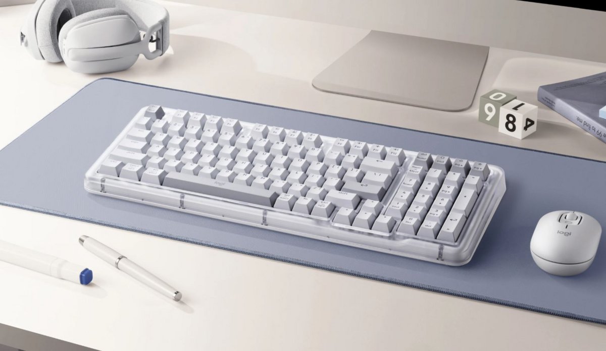 Pas d'orientation gaming ici, mais plutôt bureautique, avec un léger rétroéclairage blanc. ©Logitech