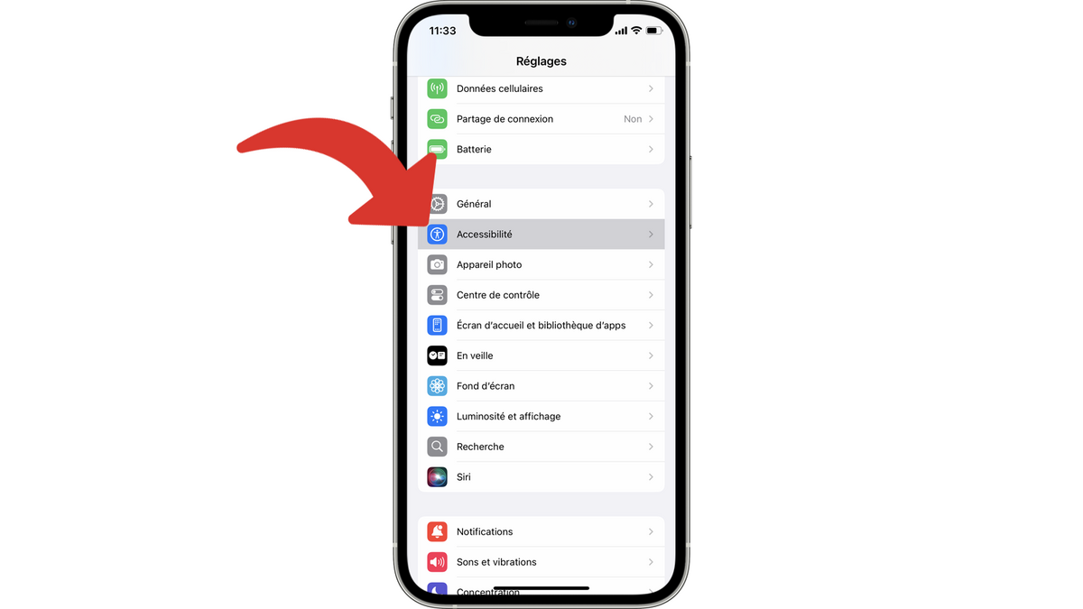 Ouvrir les réglages d'accessibilité © Clubic