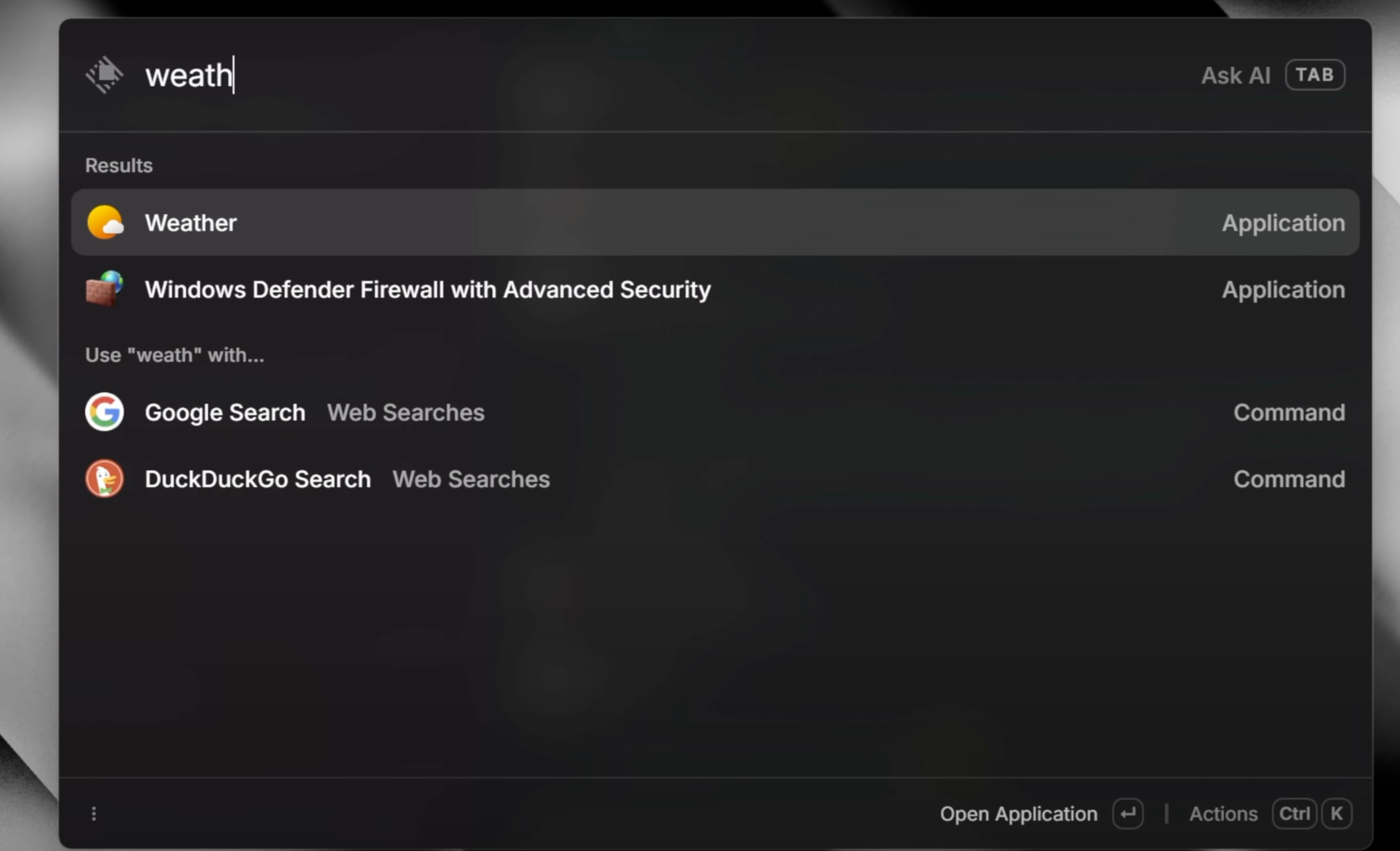 Raycast sur Windows en bêta ©Raycast