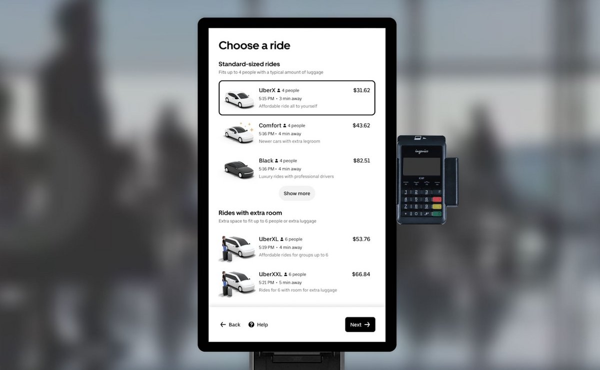 Uber a officialisé son tout premier Kiosk. ©Uber