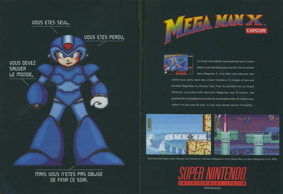 A l'époque, Mega Man X s'affichait en double page dans nos magazines de jeux vidéo