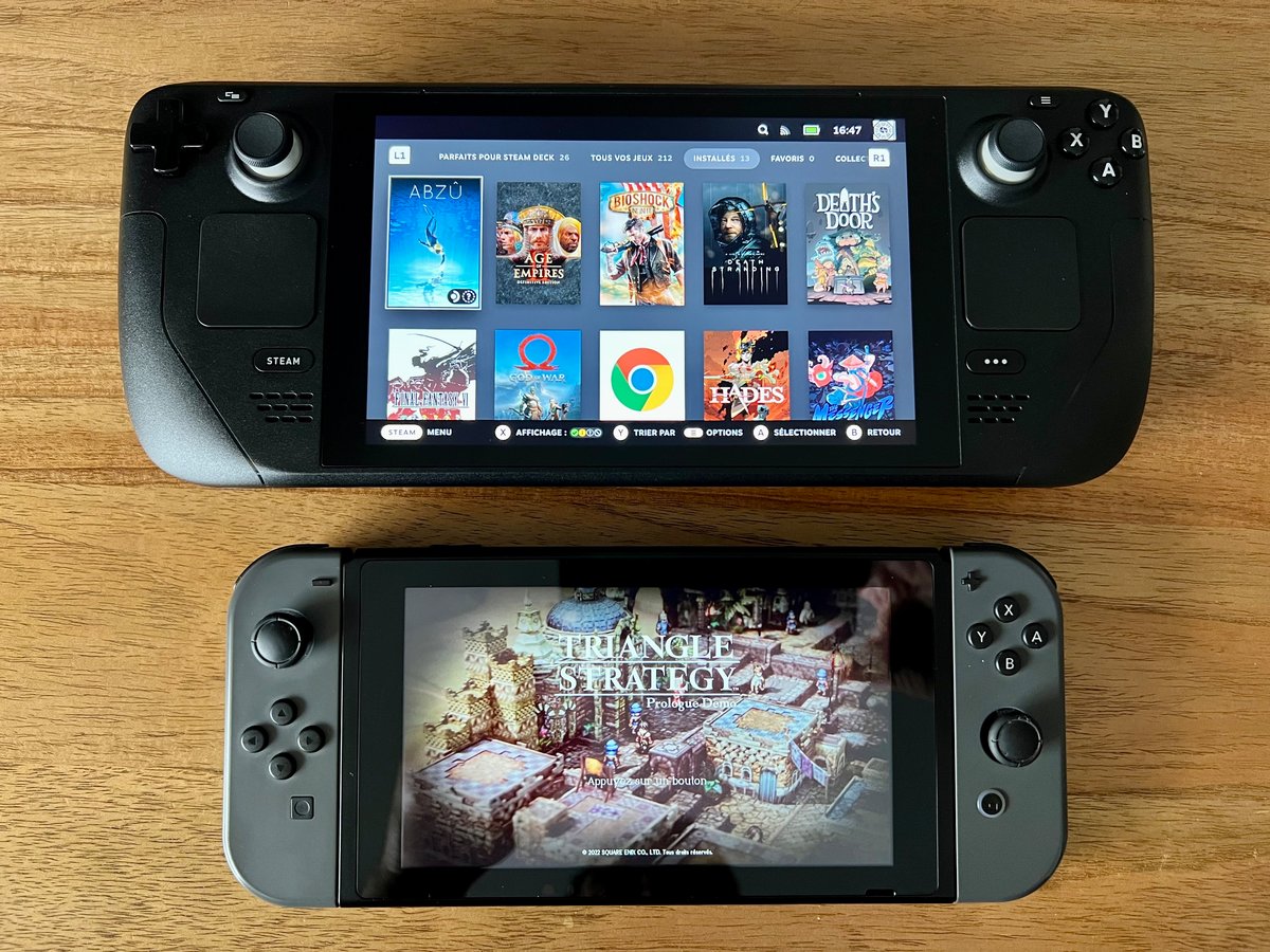 Le Steam Deck face à la Switch