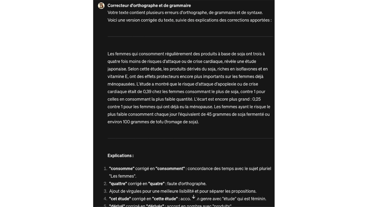 GPT Correcteur d’orthographe et de grammaire © Pascale Duc pour Clubic