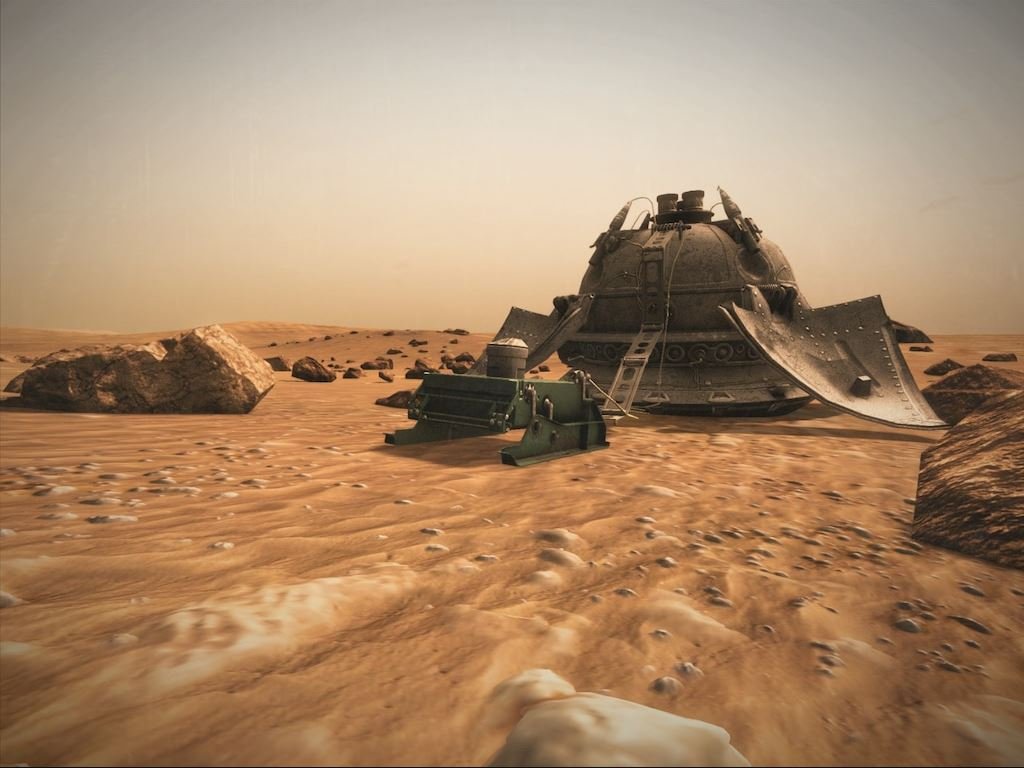 On peut retrouver Mars 3 dans le jeu vidéo "Take On Mars". Avec Prop-M ! Crédits Steam/Take On Mars/Bohemia Interactive