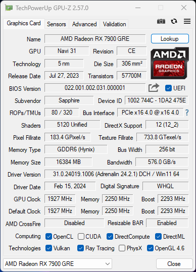 Avant de conclure cet état des lieux avec GPU-Z © Nerces pour Clubic