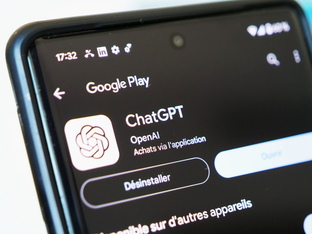 L'application ChatGPT affiché sur le Google Play © Alexandre Boero / Clubic