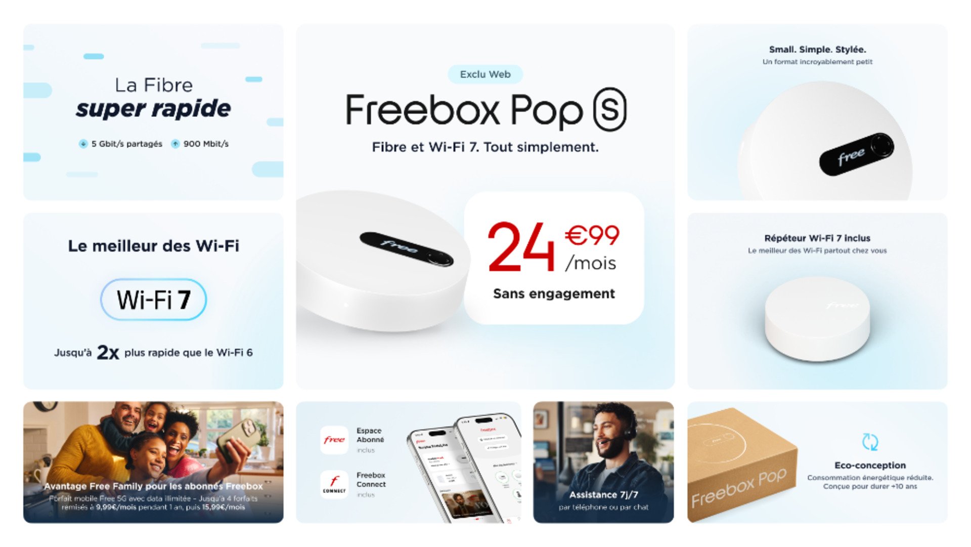 L'offre Freebox Pop S en détails. © Free