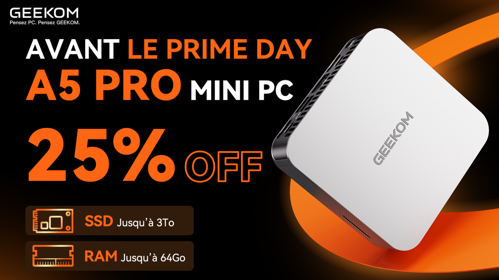 Soldes d’été : le Geekom A5 Pro à prix mini avec Ryzen 5 © Geekom
