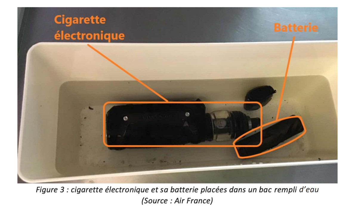 Les restes de la cigarette électronique © Capture Clubic