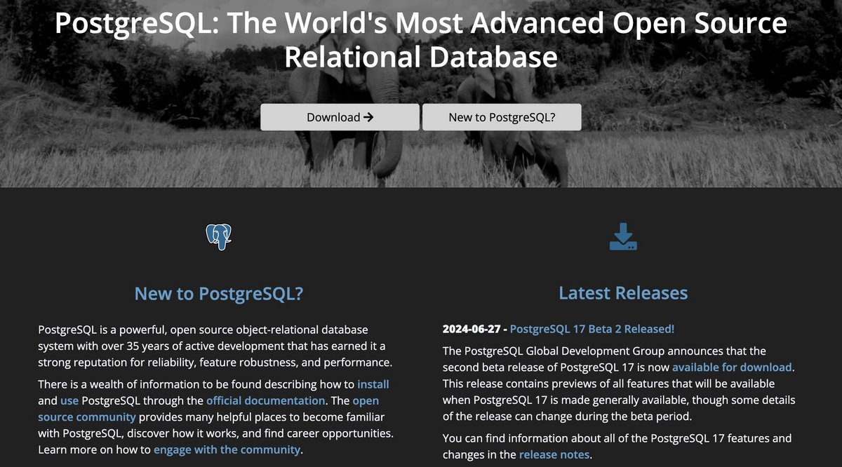 Un SGBDR reposant sur une importante communauté de développeurs ©  The PostgreSQL Global Development Group