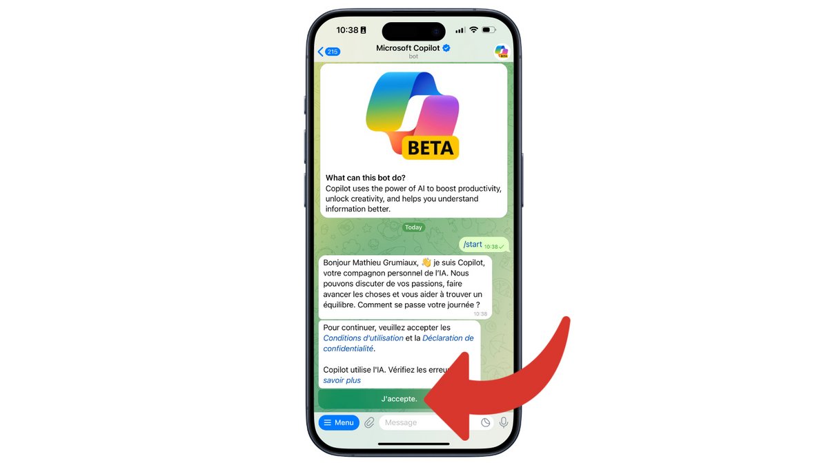 Acceptez les conditions d'utilisation de Microsoft Copilot © Clubic.com