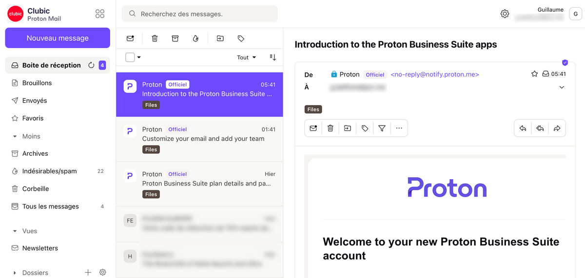 Clubic - Avis Proton Mail Business Suite, l'alternative européenne et sécurisée à Google WorkSpace et Microsoft 365