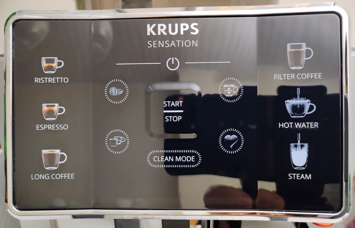 Krups Sensation EA910E10 panneau de commandes