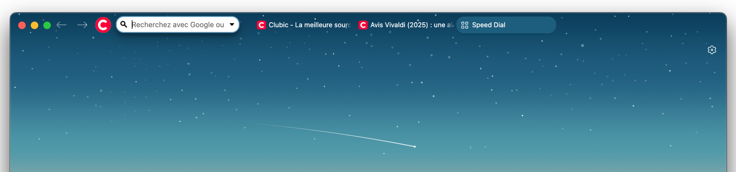 Vivaldi - un exemple de mod CSS pour aligner la barre d'adresse et les onglets à la manière du mode compact de Safari