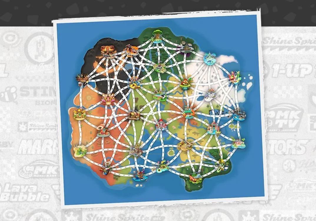 Le monde interconnecté de Mario Kart World. ©Nintendo