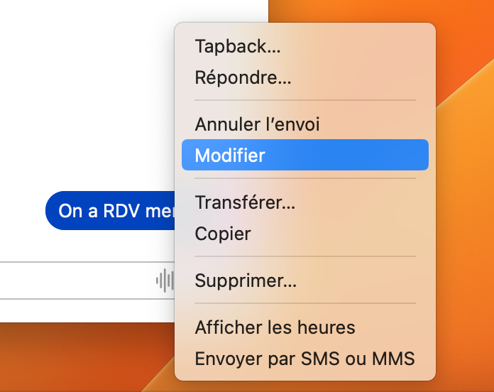 macOS Ventura Messages