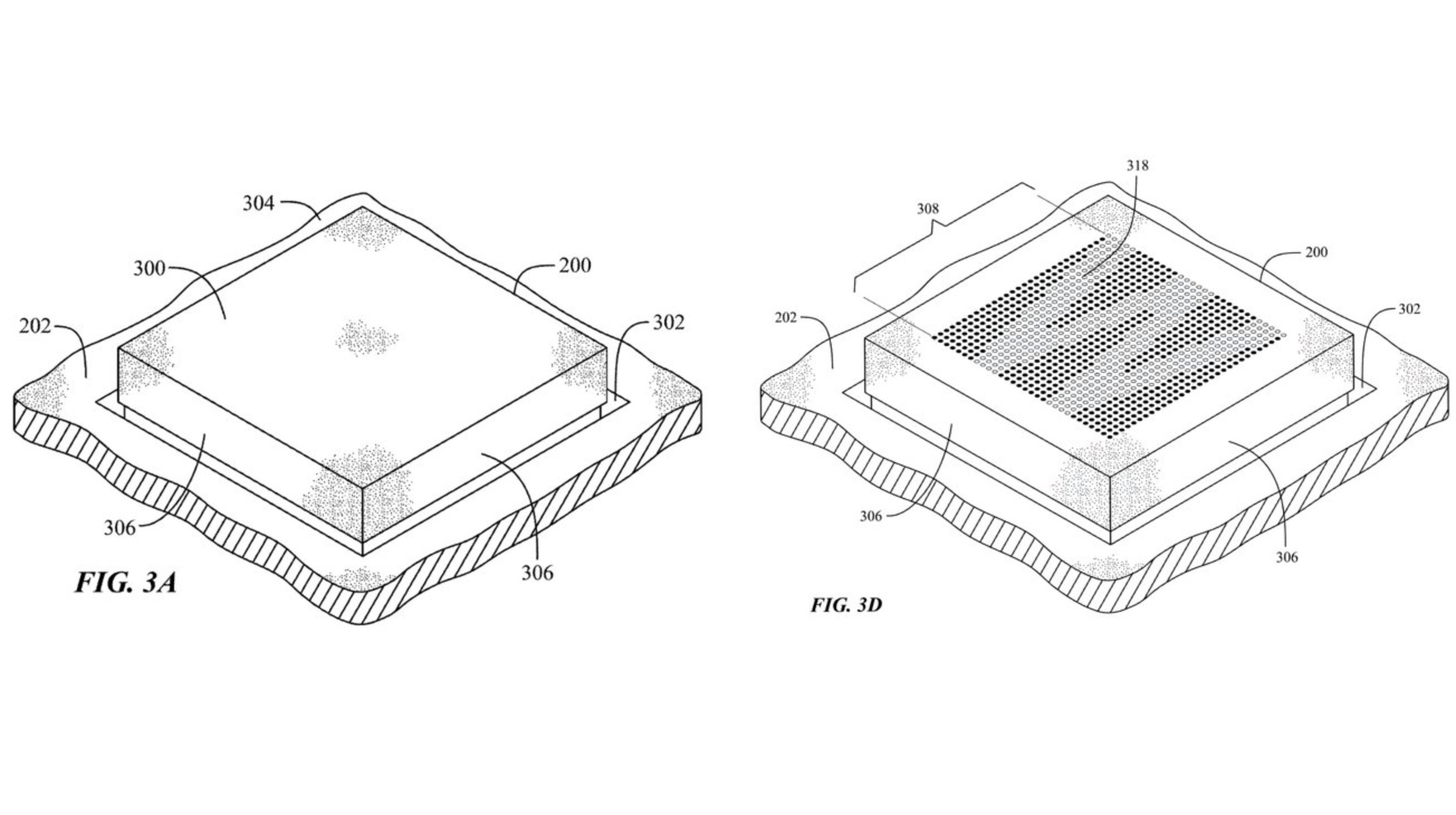 Voici le croquis d'une des demandes de brevet déposées par Apple. © Apple via NotebookCheck