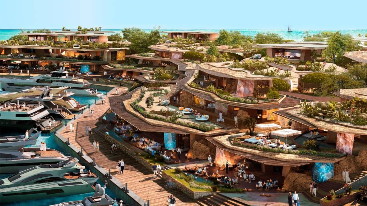  Sindalah, une île touristique à destination des riches touristes, qui fait partie du projet Neom © Neom