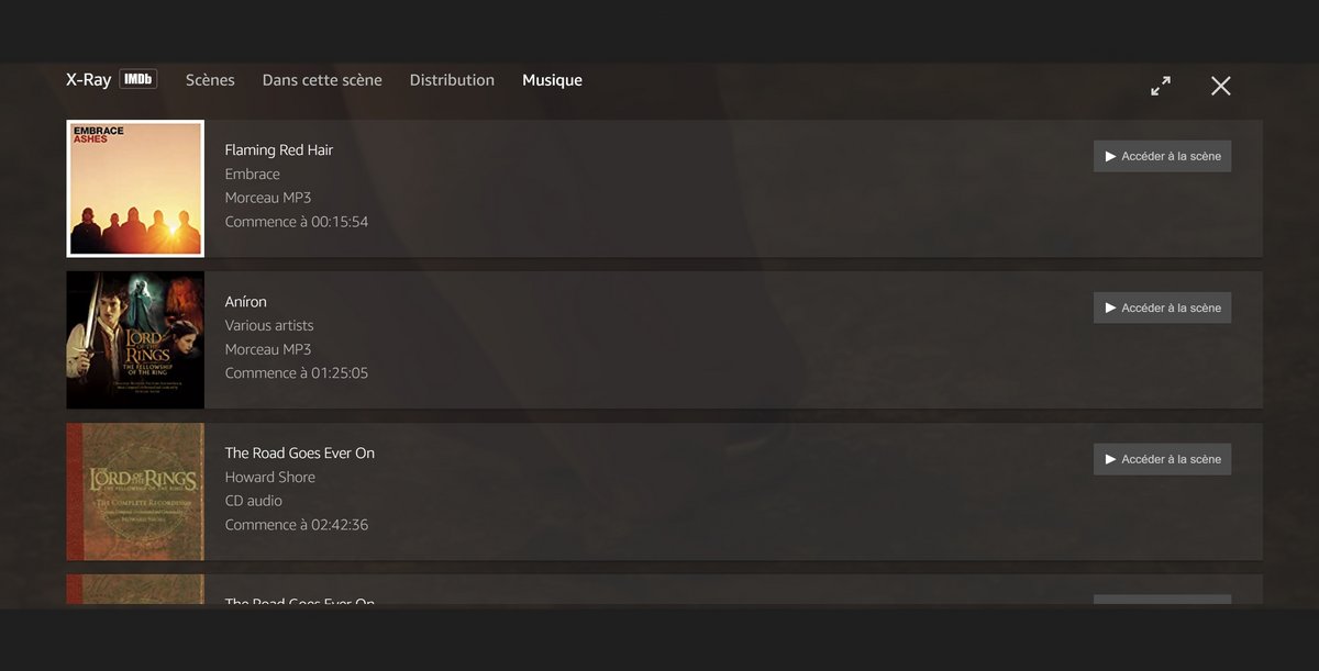 Prime Video - X-Ray pour retrouver de la musique