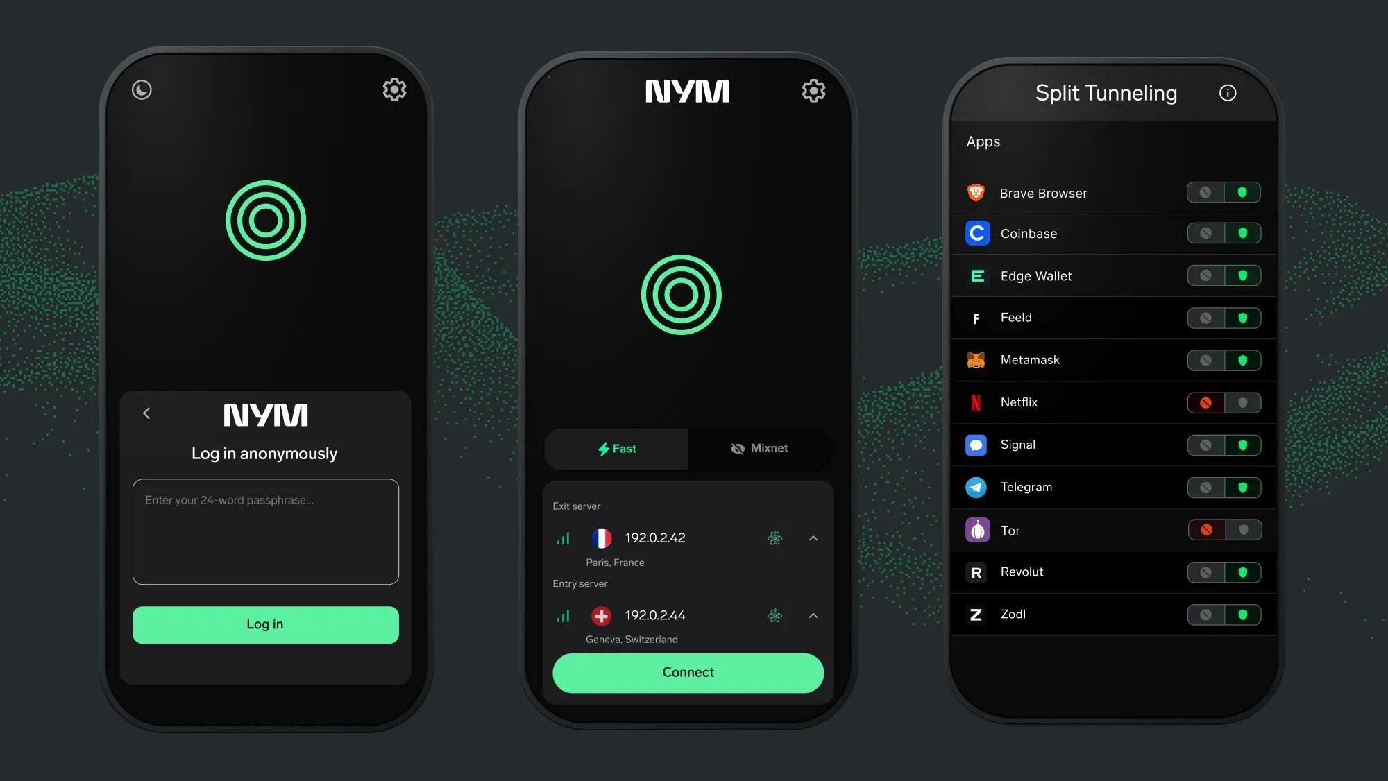 Une nouvelle interface, plus accessible et mieux organisée. © NymVPN