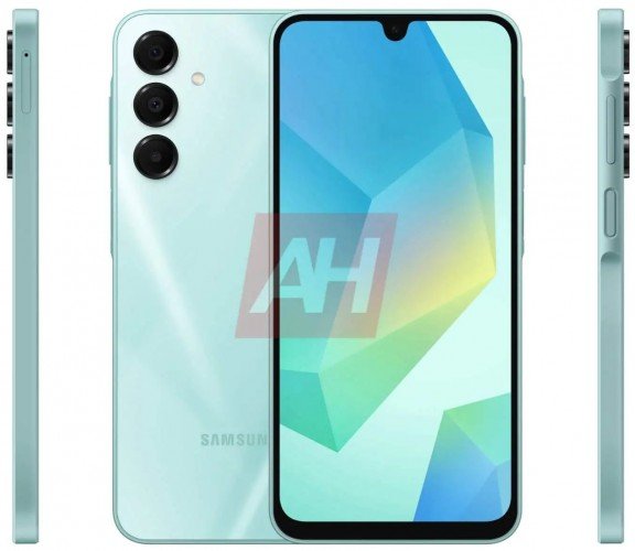 Le Galaxy A16 5G dans sa robe vert clair © Android Headlines