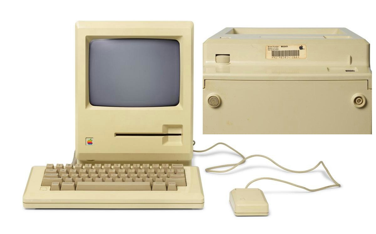 Le prototype du Macintosh #M0001 avec son lecteur de disquettes 5,25 pouces.  © Bonhams