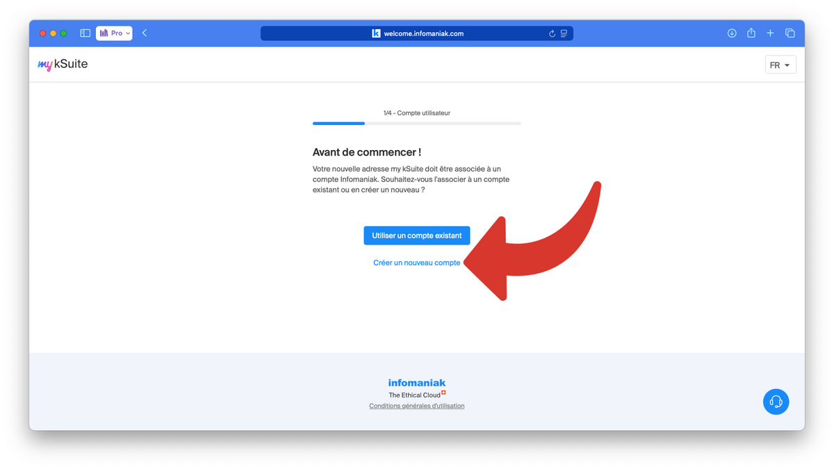 Créer un nouveau compte © Clubic