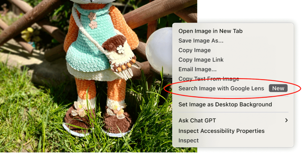 La recherche Google Lens débarque dans le menu contextuel de Firefox. © Mozilla