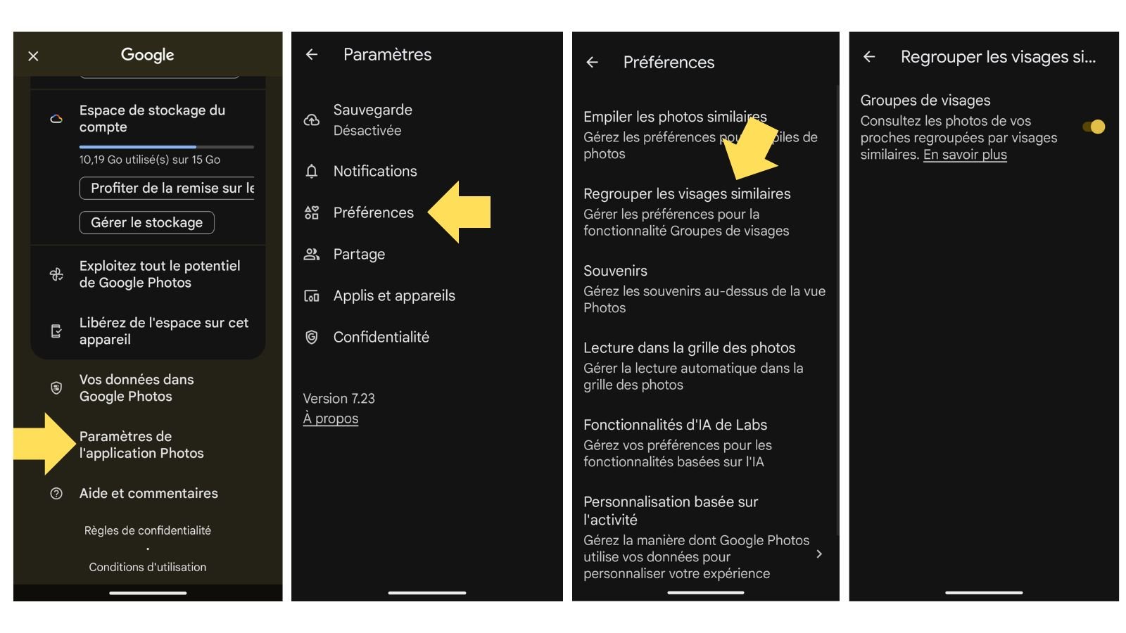 Groupez les visages similaires. ©Google