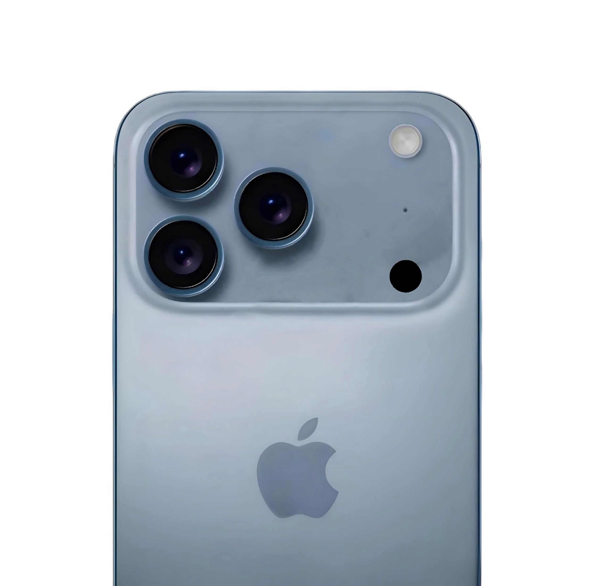 Voici un rendu du potentiel coloris « YuangFeng Blue » des iPhone 17 Pro. © Majin Bu