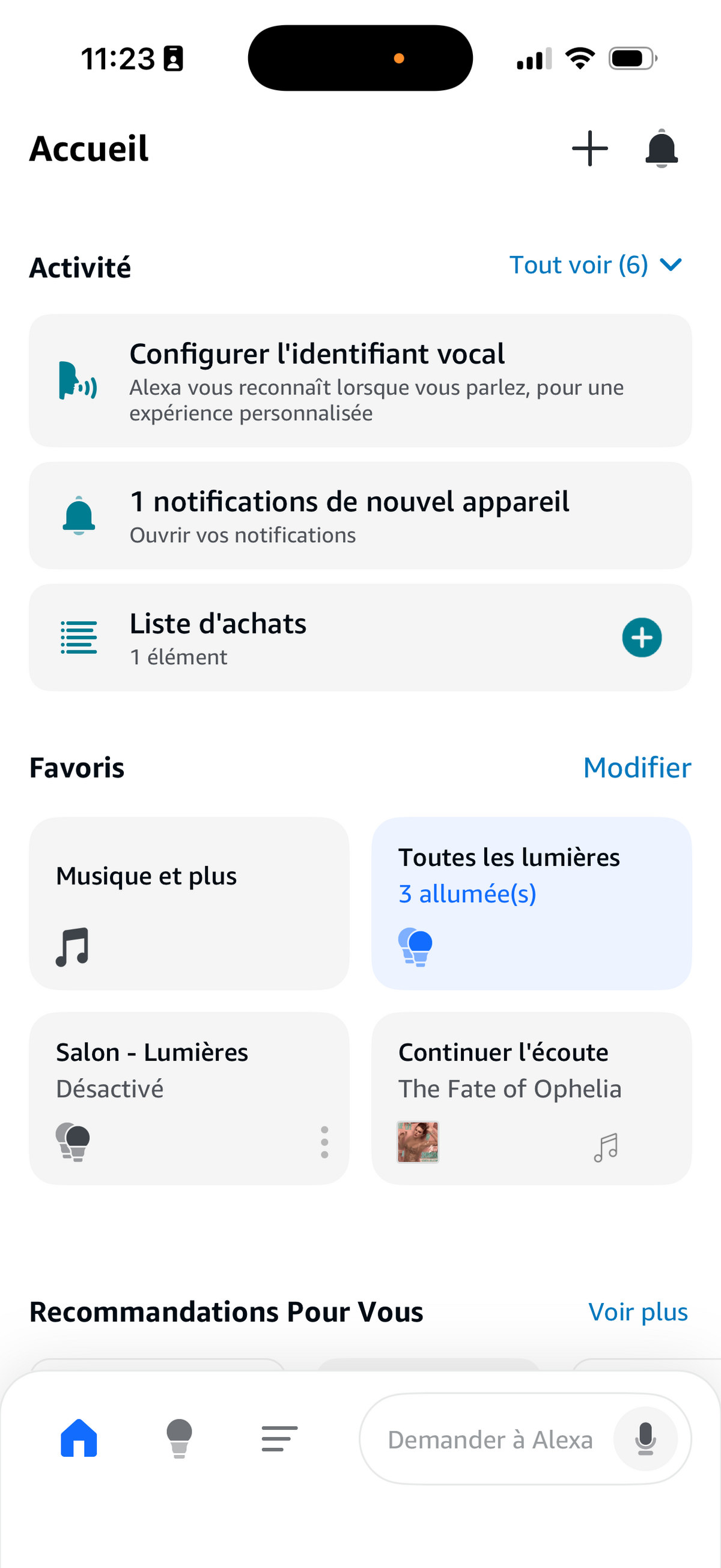 Amazon Echo Dot Max Accueuil