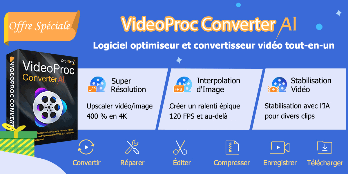 VideoProc Converter AI offre spéciale