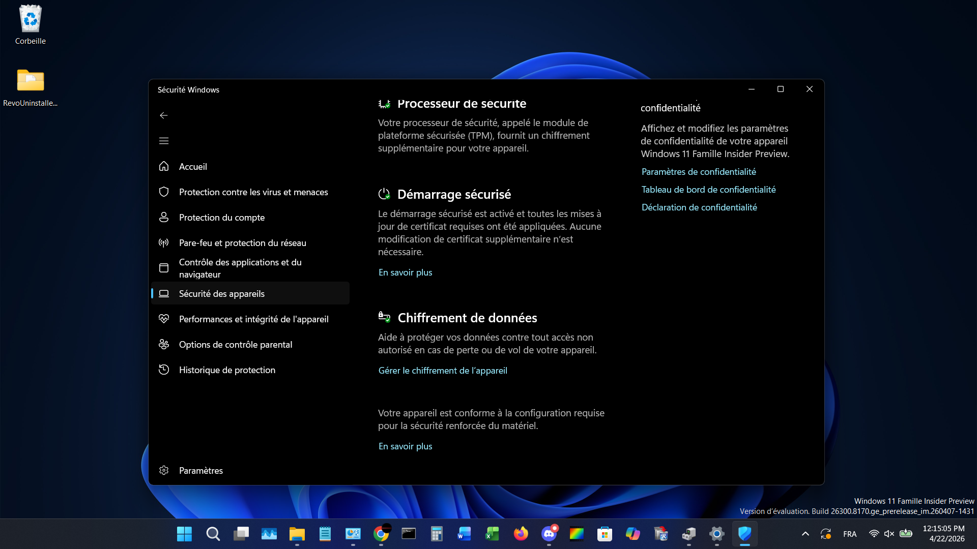 Windows 11 affiche enfin si votre PC a bien reçu les nouveaux certificats Secure Boot. © Clubic