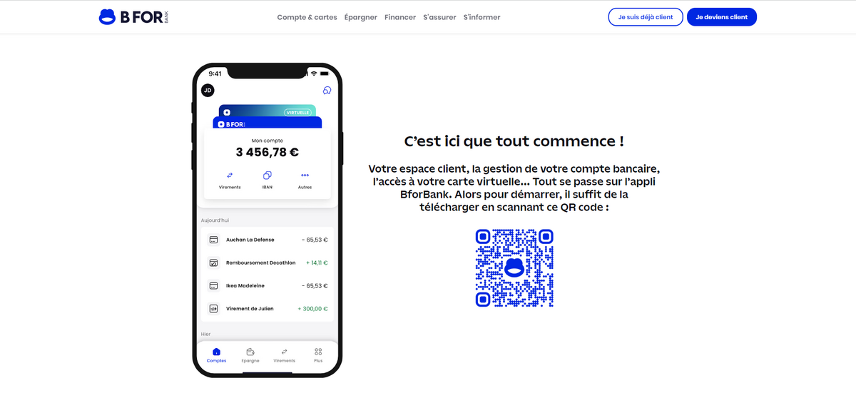 L'application mobile BforBank © BforBank