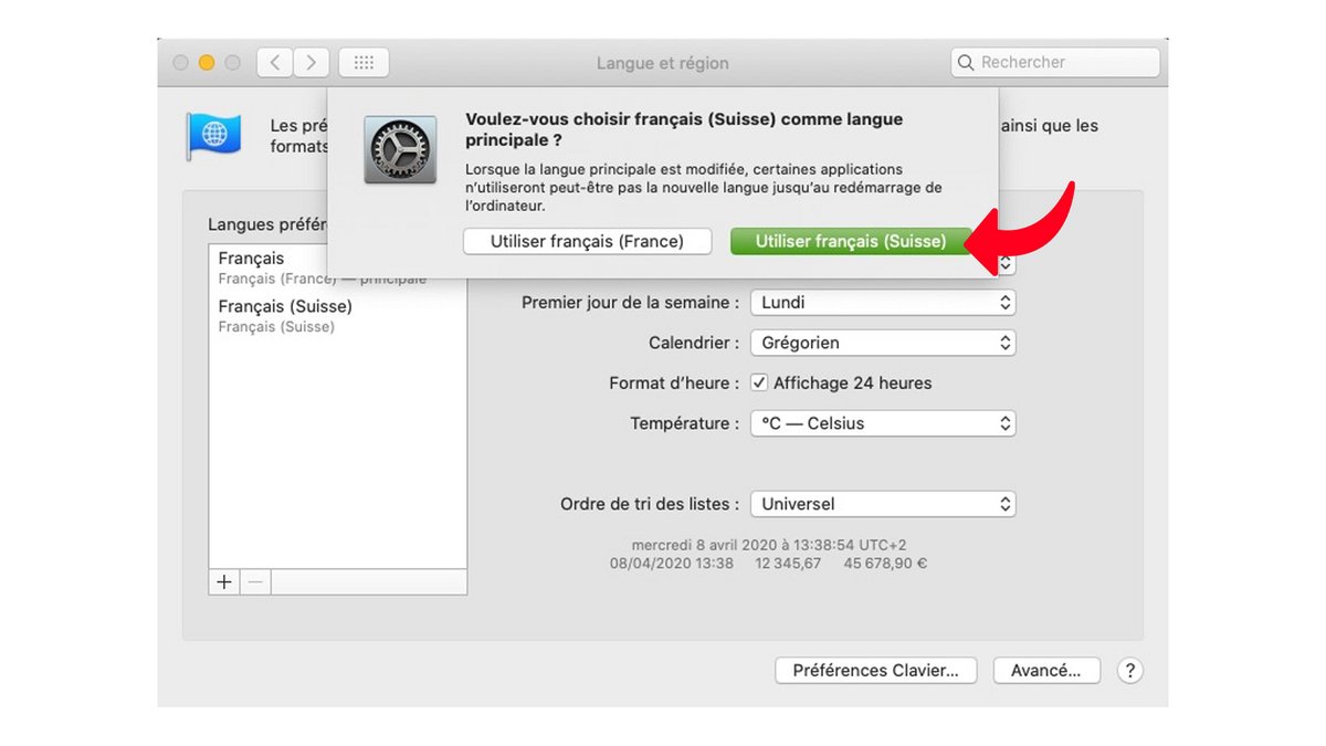 tuto safari changer langue