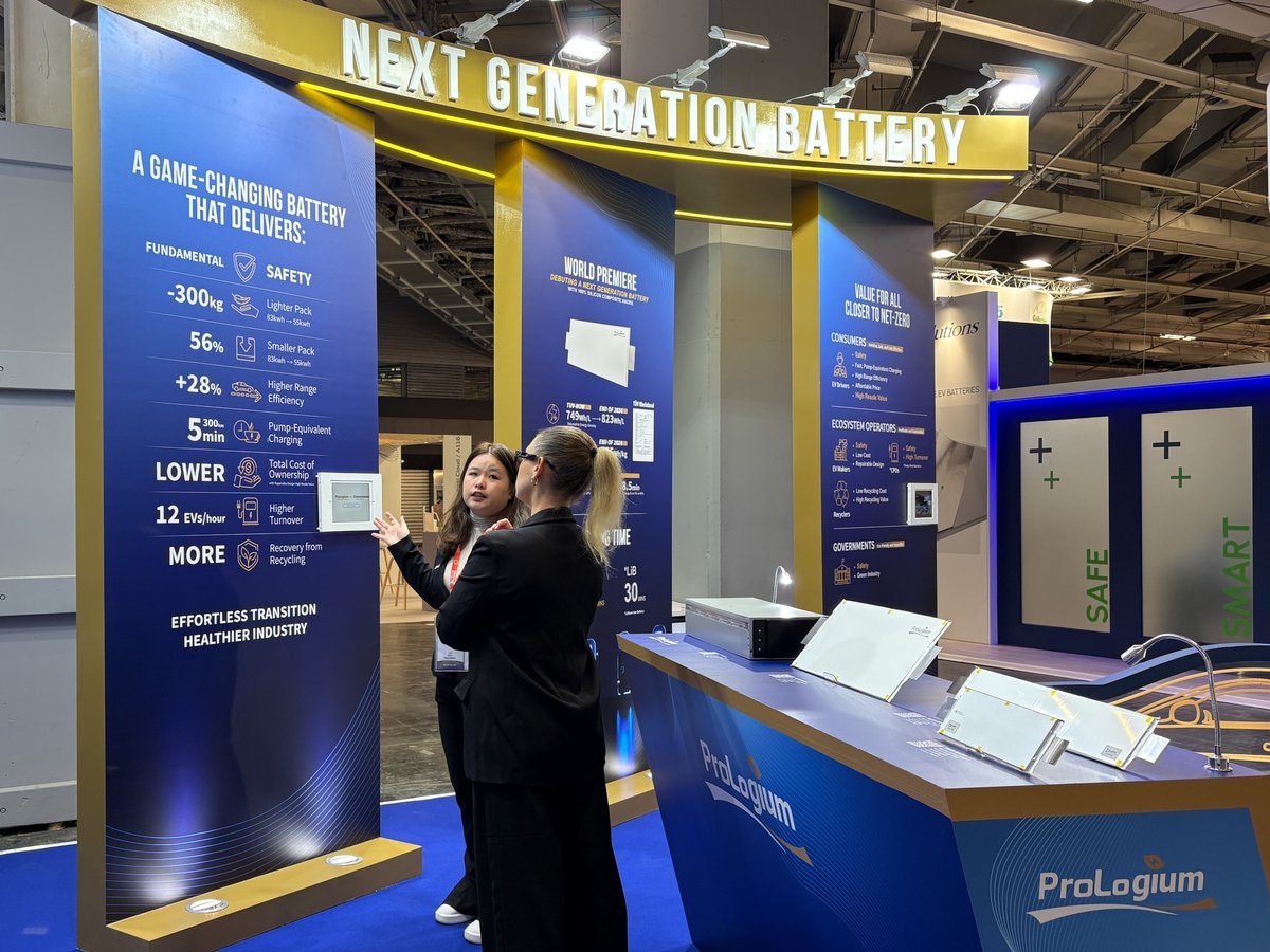 Le stand ProLogium au Mondial de l'Auto de Paris 2024 - © ProLogium