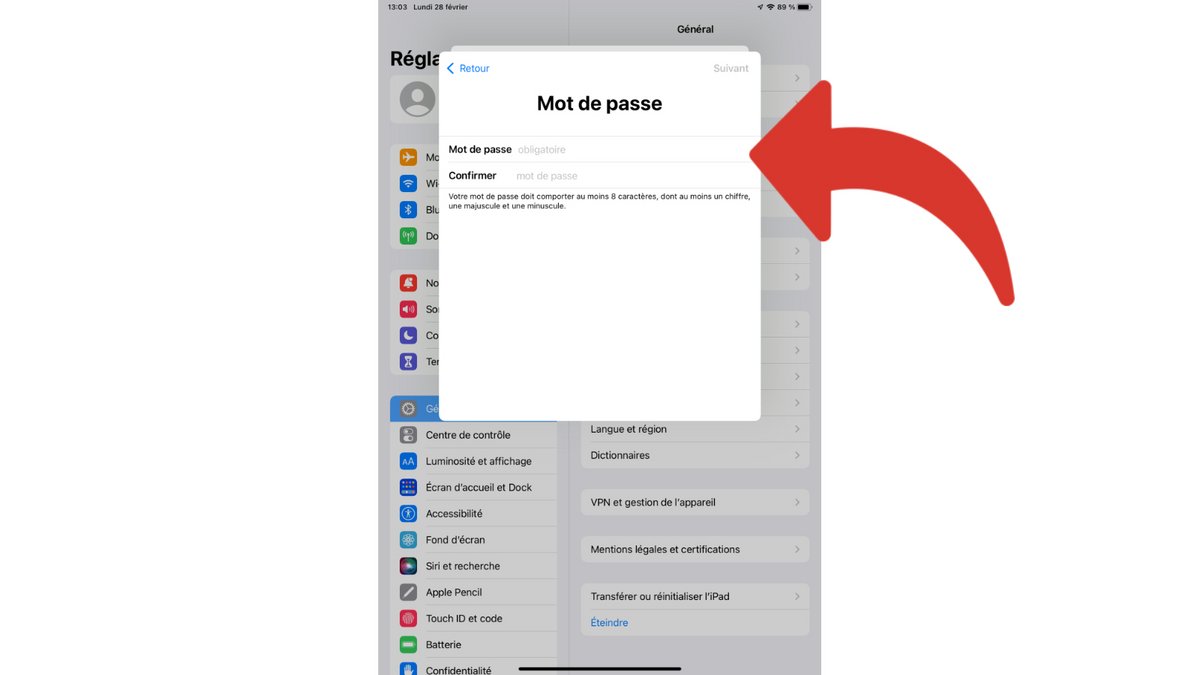 iCloud - Création de compte mot de passe iPad © Clubic.com