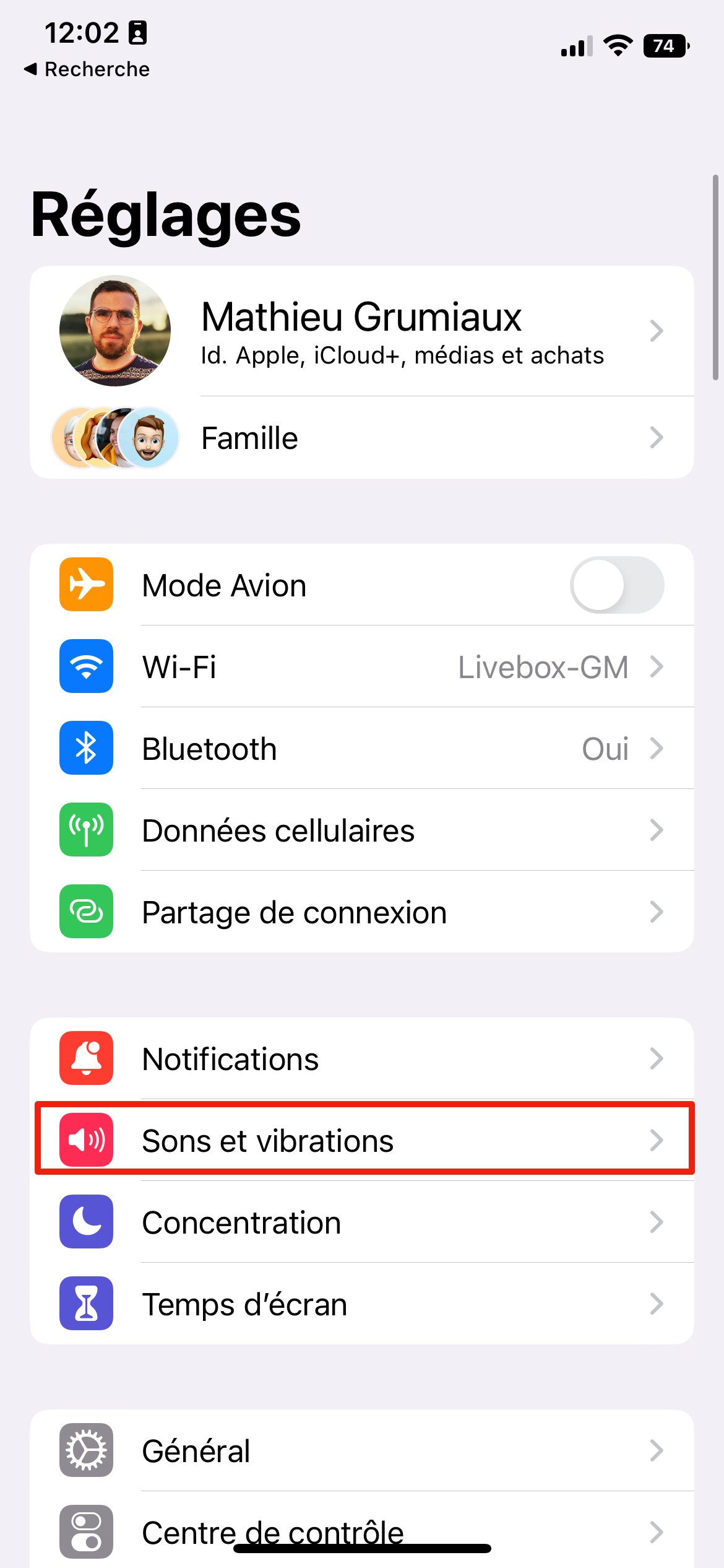 iOS 16 Vibration Clavier