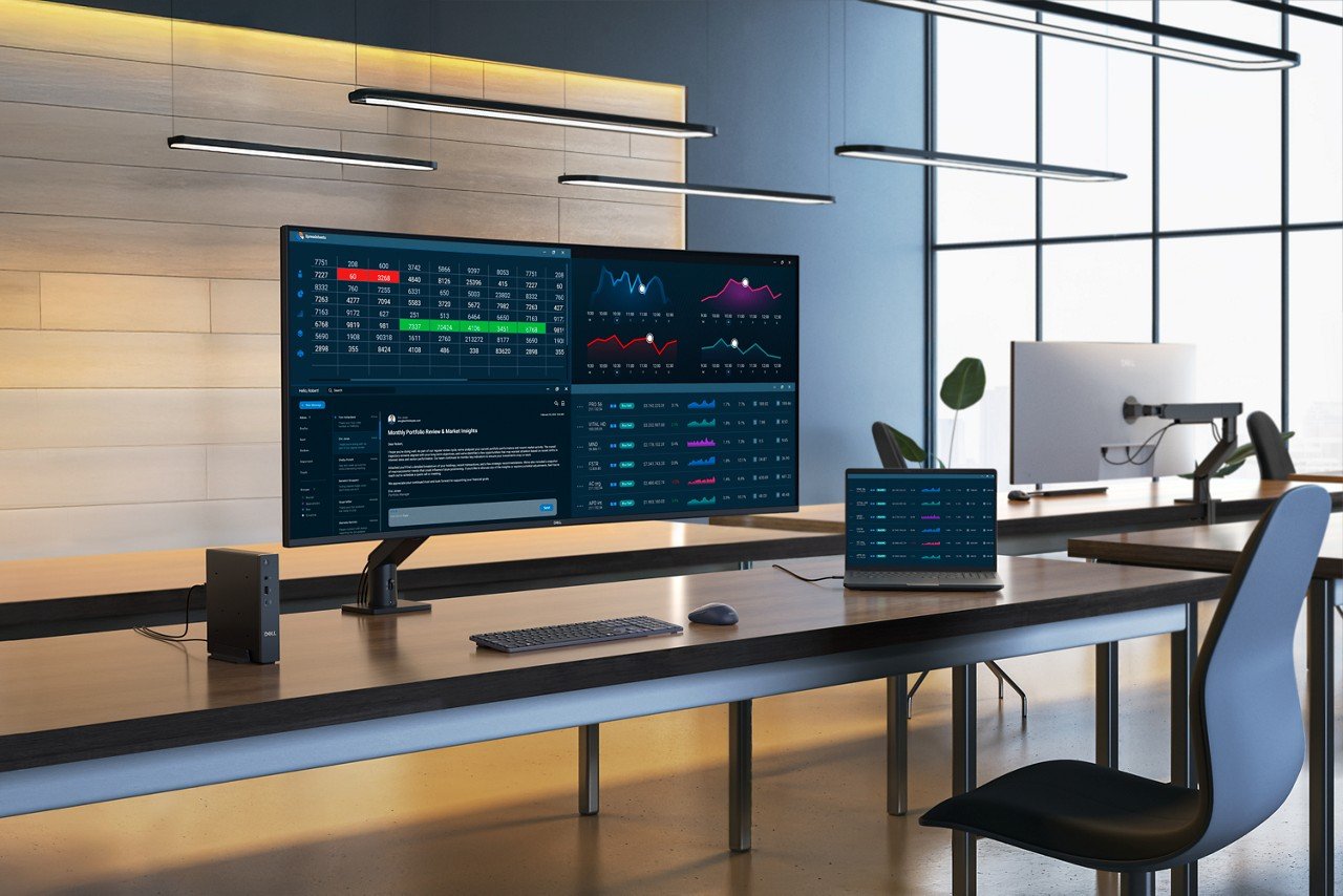 Le UltraSharp 52 Thunderbolt Hub Monotor est le premier de sa catégorie. ©Dell