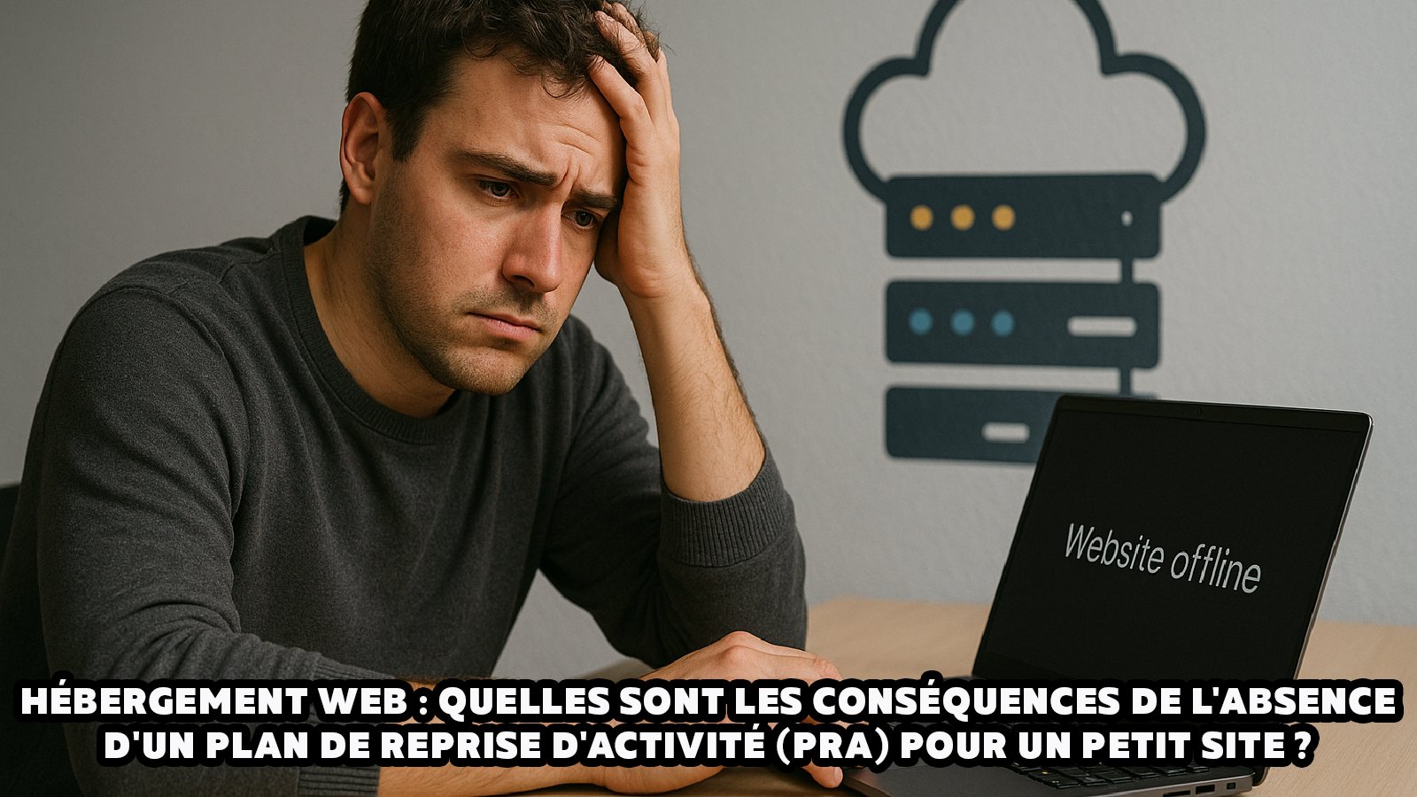 Un Plan de Reprise d’Activité (PRA) garantit la continuité et la fiabilité d’un site web. Même pour un petit site, il réduit les risques liés aux pertes de données et aux interruptions - © Axel Reghis | OpenAI