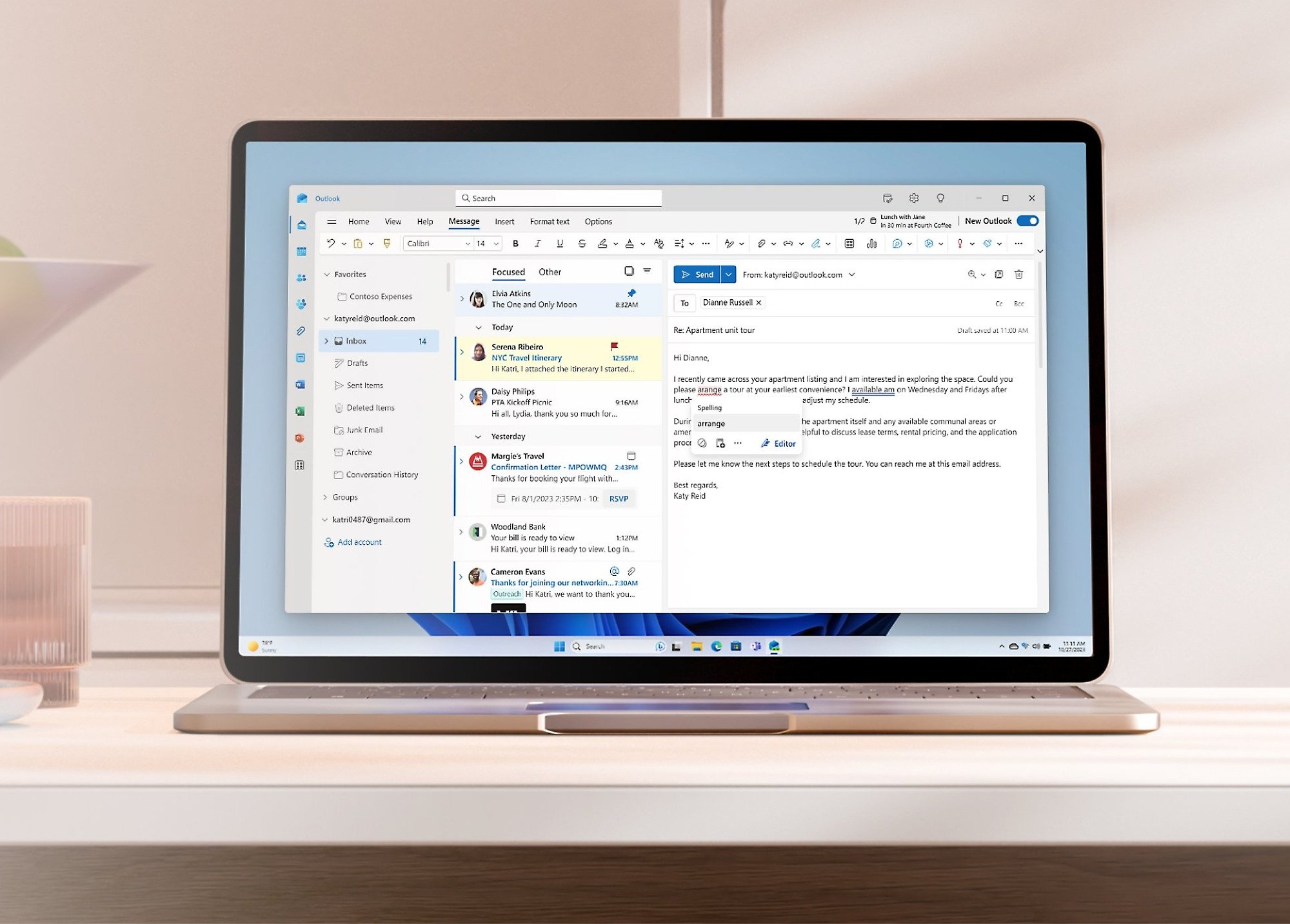 Avec cette nouvelle fonction, Microsoft pousse un peu plus les utilisateurs vers son nouvel Outlook. © Microsoft