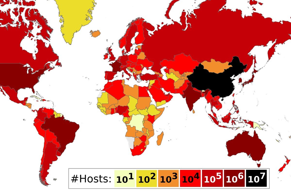 Les configurations vulnérables touchent 218 pays sur 249, et la France est particulièrement exposée © Mathy Vanhoef & Top10VPN