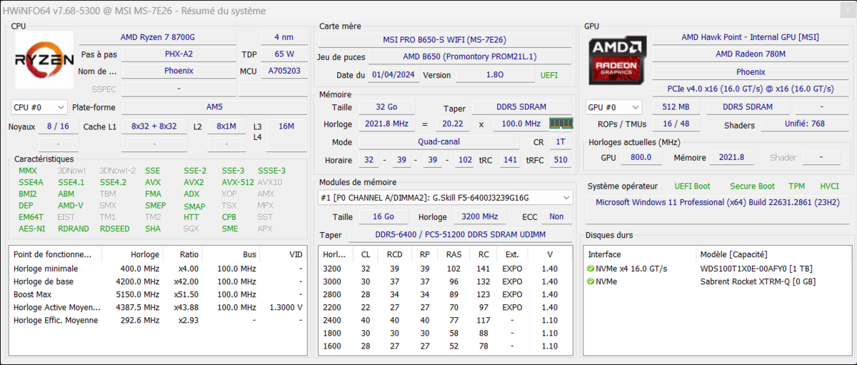 AMD Ryzen 8600G 8700G