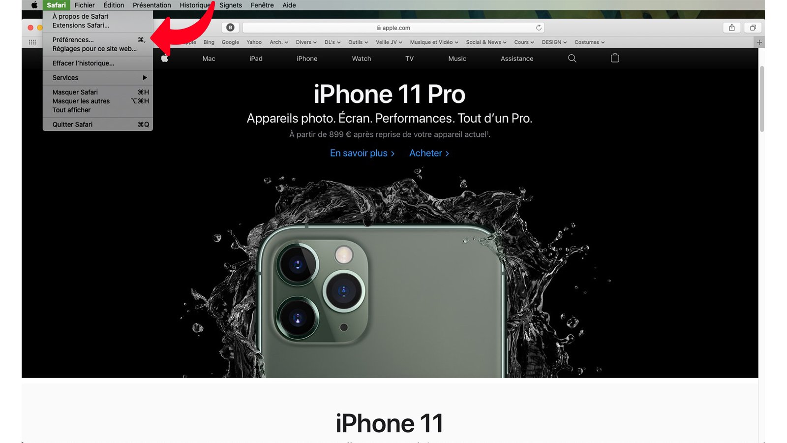 tuto supprimer mot de passe Safari