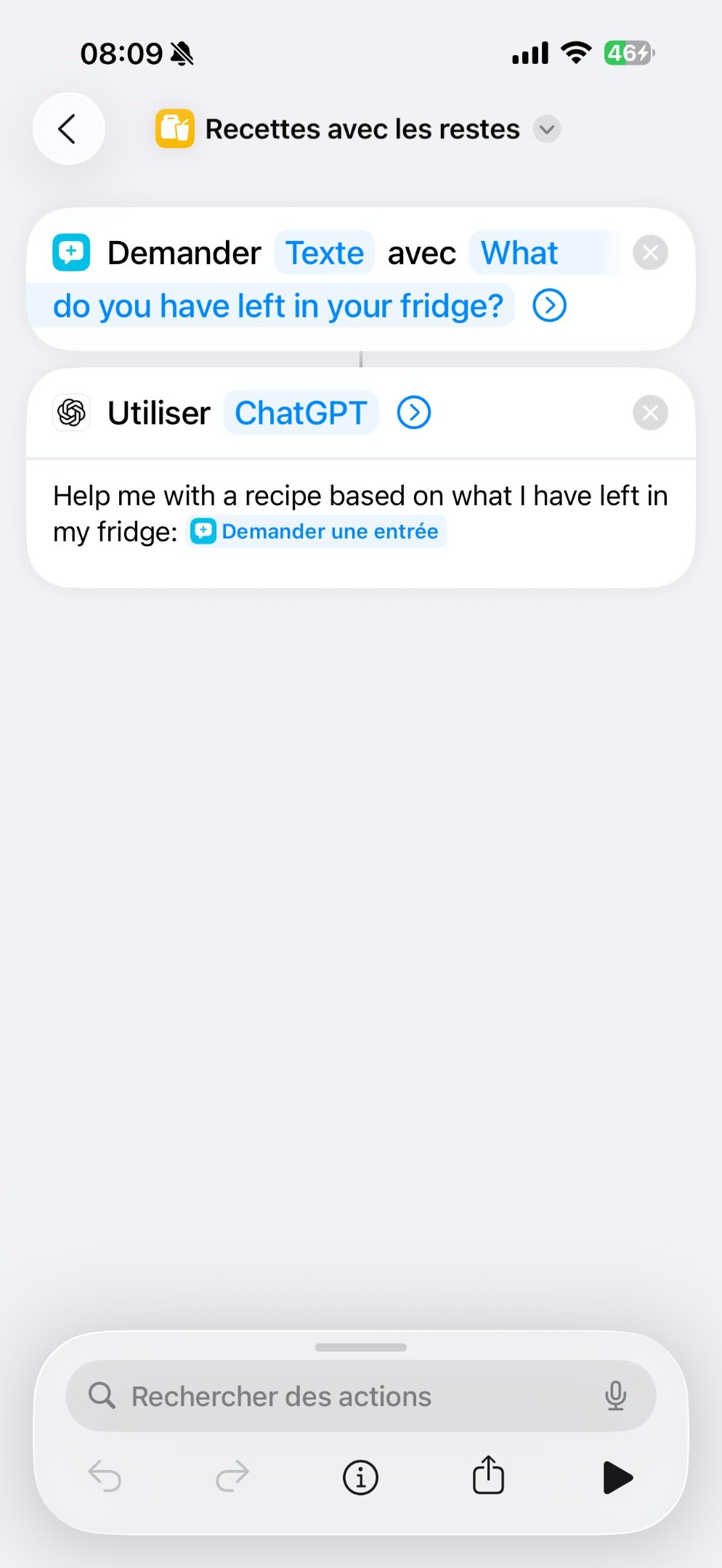 iOS 26 Raccourcis Script recettes